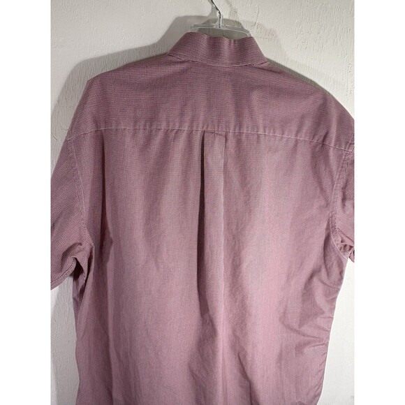 Jos A Banks Men’s Large Traveler Classic Tartan Red Button Down Cotton Shirt - Picture 4 of 7